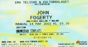 050314 - Biljett - John Fogerty