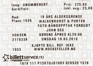 100310 - Biljett - Walkenhorst & Porter