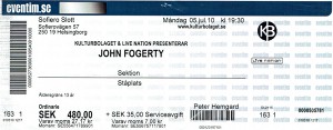 100705 - Biljett - John Fogerty