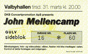 920331 - Biljett - John Mellencamp