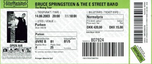 030614 - Biljett - Bruce Springsteen