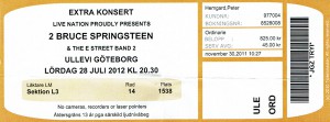 120728 - Biljett - Bruce Springsteen