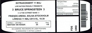 130513 - Biljett - Bruce Springsteen