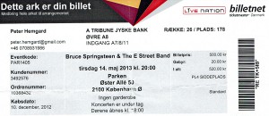 130514 - Biljett - Bruce Springsteen