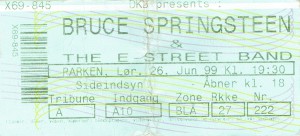 990626 - Biljett - Bruce Springsteen